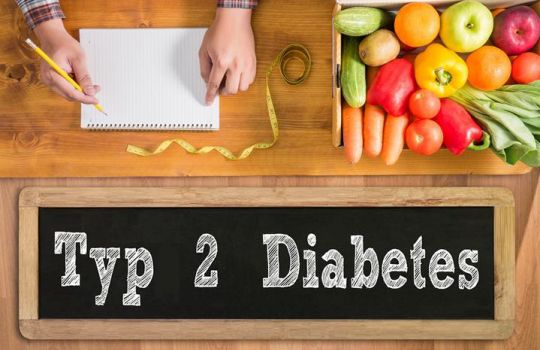 Tafel mit Typ 2 Diabetes: Lebensstiländerung mit gesunder Ernährung und Bewegung ist die Basistherapie.