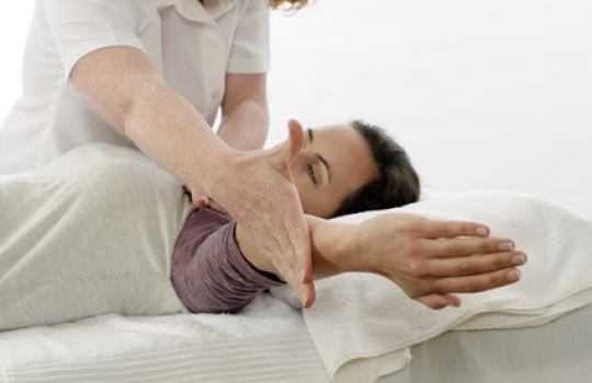 Eine Patientin in Behandlung